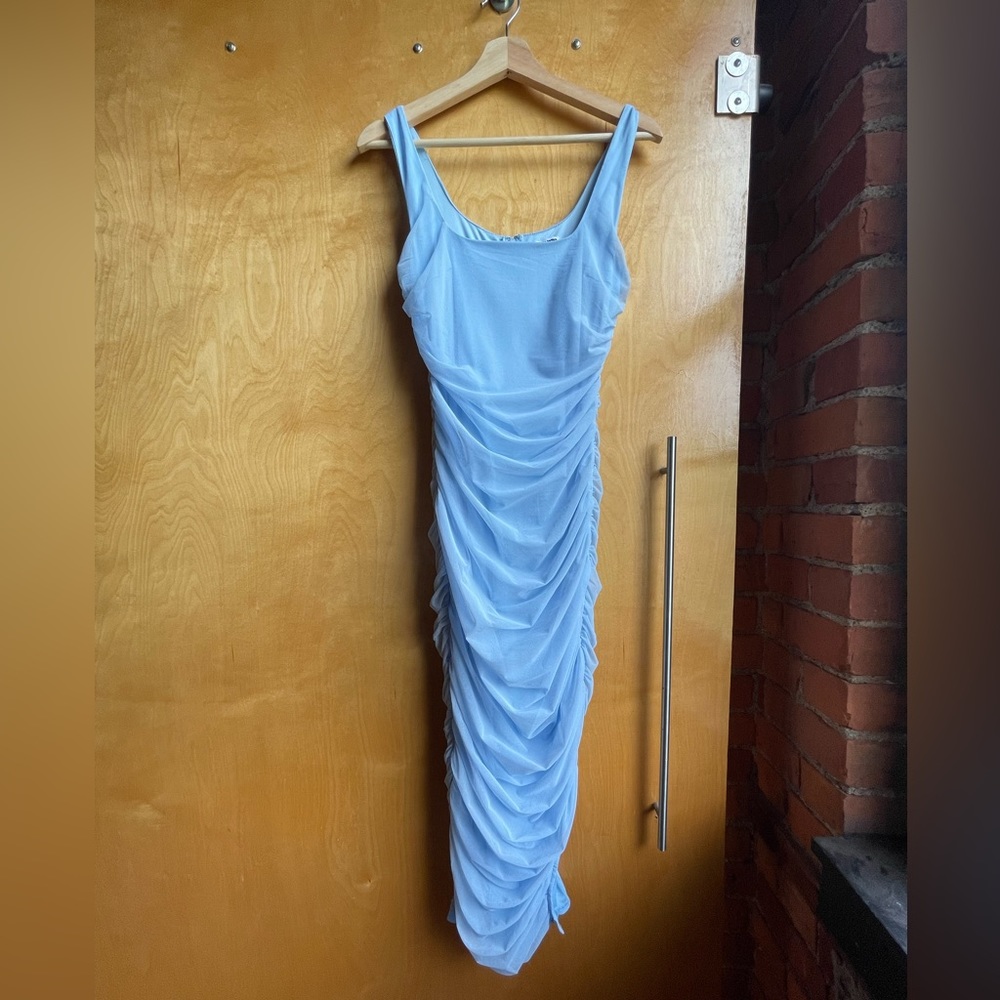 Fashion Nova Blue Midi Dress